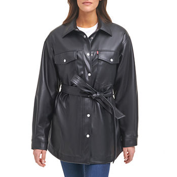 Levi's Faux Leather Belted Shirt Jacket