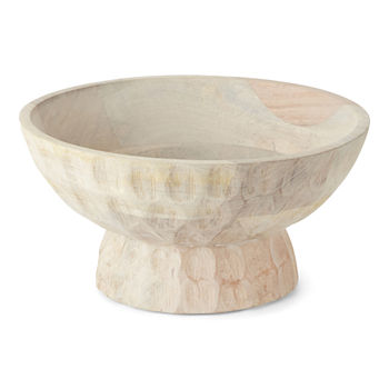 Linden Street Mango Wood Pedestal Bowl