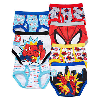 Toddler Boys 7 Pack Spiderman Briefs
