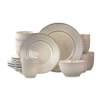 Elama Market Finds 16-pc. Stoneware Dinnerware Set
