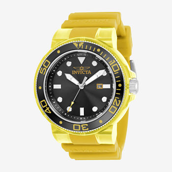 Invicta Pro Diver Mens Multi-Function Yellow Strap Watch 32328