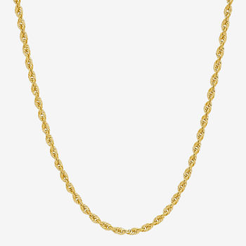 14K Gold 16 Inch Solid Rope Chain Necklace