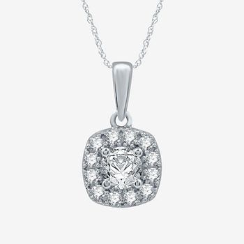Limited Time Special! Womens Lab Created White Sapphire Sterling Silver Pendant