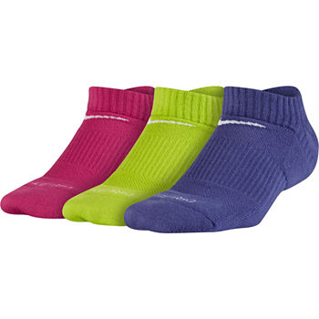 Nike Big Girls 3 Pair Low Cut Socks
