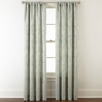 Home Expressions Light-Filtering Rod Pocket Single Curtain Panel