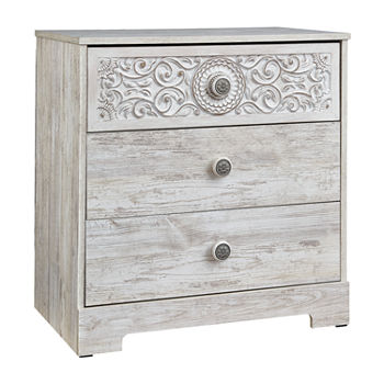 Signature Design by Ashley Paxberry White Aged Pine 3-Drawer Chest