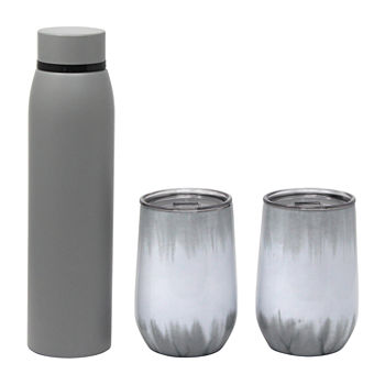 Wellness 3-pc. Insulated Canteen and Stemless Wine Set
