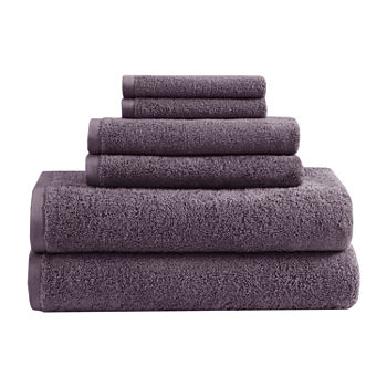 Clean Spaces AURE 100% Cotton Solid 6-pc Antimicrobial Towel Set