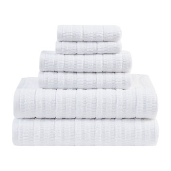 Clean Spaces Aure 100% Cotton Solid Textured Antimicrobial 6-pc Towel Set
