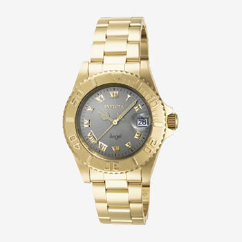 Invicta Mens Gold Tone Stainless Steel Bracelet Watch 14366