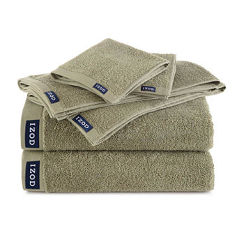 IZOD 6-PC Solid Olive Bath Towel Set