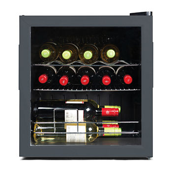 BLACK+DECKER 14 Bottles Compressor Cooling Freestanding Wine Refrigerator with Chrome Shelving BD61516