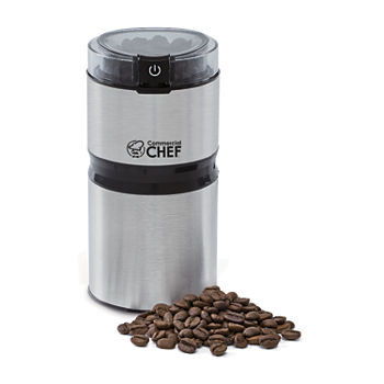 Commercial Chef Electric Coffee/Spice Grinder - Stainless Steel Blades and Transparent Lid
