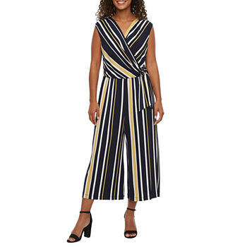 Connected Apparel Sleeveless Jumpsuit-Petite