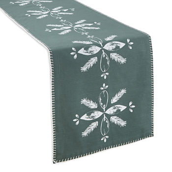 North Pole Trading Co. Enchanted Woods Snowflake Table Runner