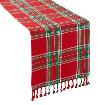 North Pole Trading Co. Christmas Plaid Table Runner