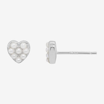 Itsy Bitsy Sterling Silver 6mm Heart Stud Earrings
