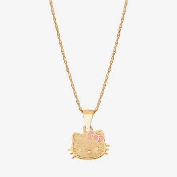 Girls 10K Gold Hello Kitty Pendant Necklace