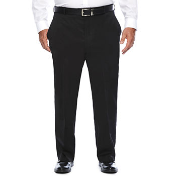 Stafford Travel Wool Blend Stretch Flat Front Pants-Big and Tall