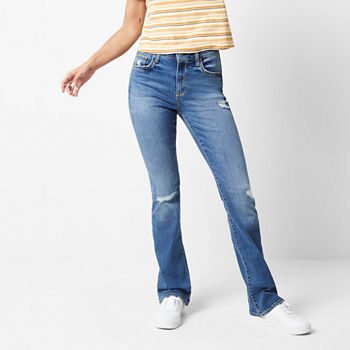 Arizona Womens High Rise Regular Fit Bootcut Jean