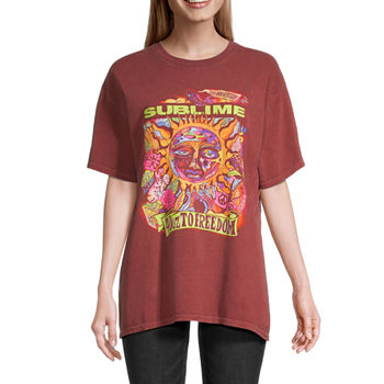 Sublime 40 oz To Freedom Juniors Womens Oversized Graphic T-Shirt