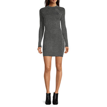 by&by Juniors Long Sleeve Bodycon Dress