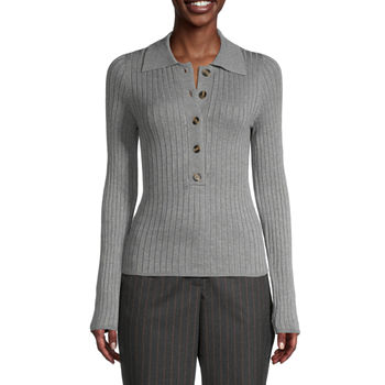 Worthington Womens Long Sleeve Pullover Sweater
