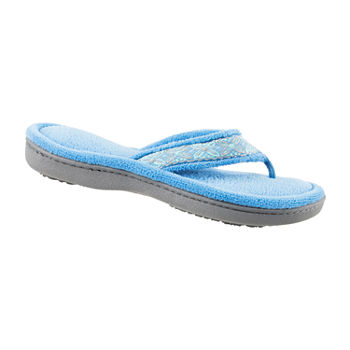 Isotoner Microterry Thong Womens Slip-On Slippers