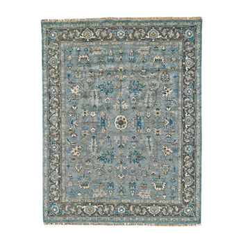 Weave And Wander Alden Floral Hand Knotted Washable Indoor Rectangle Area Rug