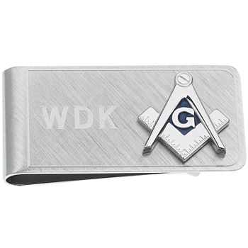 Personalized Masonic Emblem Money Clip