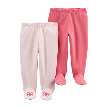 Carter's Baby Girls 2-pc. Mid Rise Straight Pull-On Pants