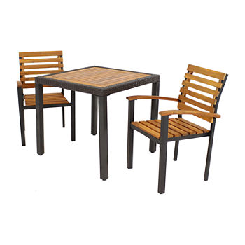Contemporary 3-pc. Patio Dining Set Weather Resistant