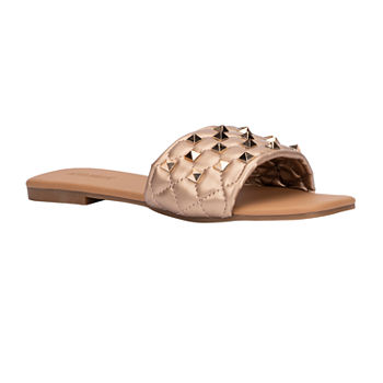 Olivia Miller Womens Shelly Flat Sandals