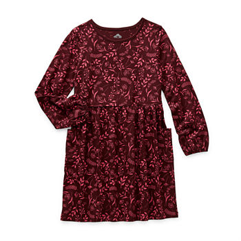 Thereabouts Little & Big Girls Long Sleeve Skater Dress