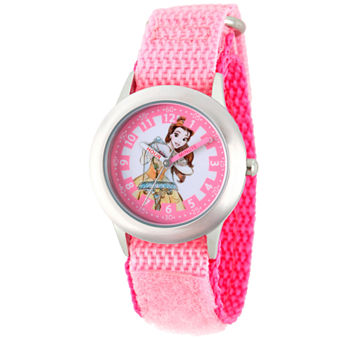 Disney Beauty and the Beast Belle Princess Girls Pink Strap Watch Wds000188