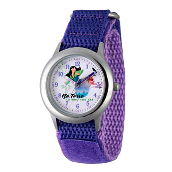 Disney Mulan Princess Girls Purple Strap Watch Wds000205