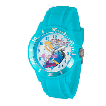Disney Cinderella Princess Womens Blue Strap Watch Wds000210