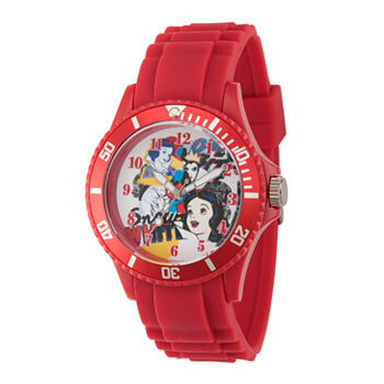 Disney Snow White Womens Red Strap Watch Wds000211