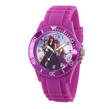 Disney Descendants Womens Purple Strap Watch Wds000246