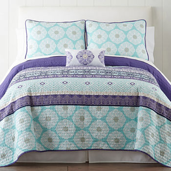 Twin Quilt Sets Purple Quilts Bedspreads For Bed Bath Jcpenney