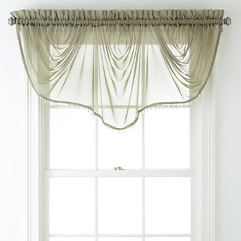 Home Expressions Lisette Sheer Imperial Beaded Valance
