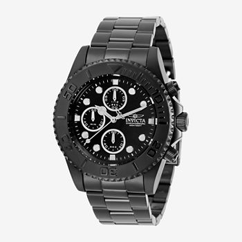 Invicta Mens Black Stainless Steel Bracelet Watch 33050