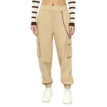 Forever 21 Chained Twill Jogger Womens Mid Rise Jogger Pant Juniors