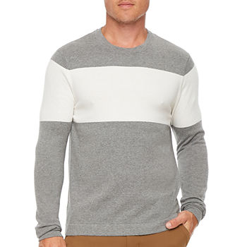 Stylus Mens Crew Neck Long Sleeve Pullover Sweater