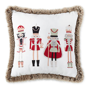 North Pole Trading Co. Holiday Nutcrackers Square Throw Pillow