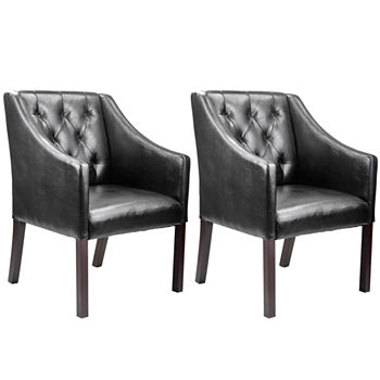 Antonio Leather Club Chair-Set of 2