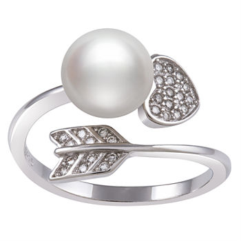 White Pearl Bypass Ring