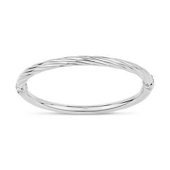 Made in Italy Sterling Silver Round Bangle Bracelet