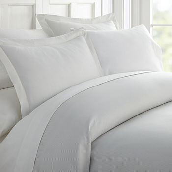 Casual Comfort Premium Ultra Soft Pinstriped Duvet Cover Set