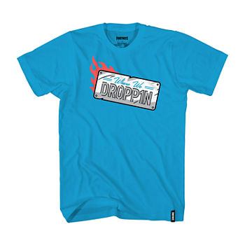 Big Boys Crew Neck Fortnite Short Sleeve Graphic T-Shirt